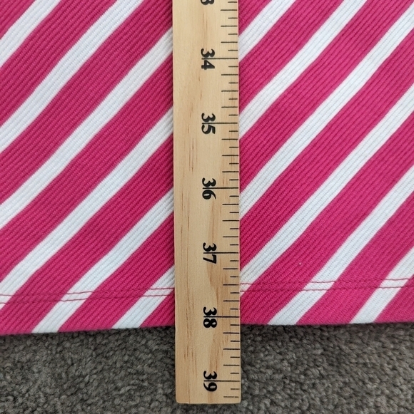 TALBOTS Pink & White Striped Dress Ladies Size Medium - Picture 7 of 12